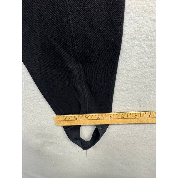 Black High-Waisted Stretch Stirrup Pants For Women - Picture 6 of 7